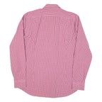 TOMMY HILFIGER Fitted Mens Shirt Red Check Long Sleeve L