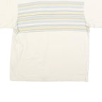 PATAGONIA Mens Cream & Yellow Stripe Short Sleeve Polo Shirt M Cotton Blend