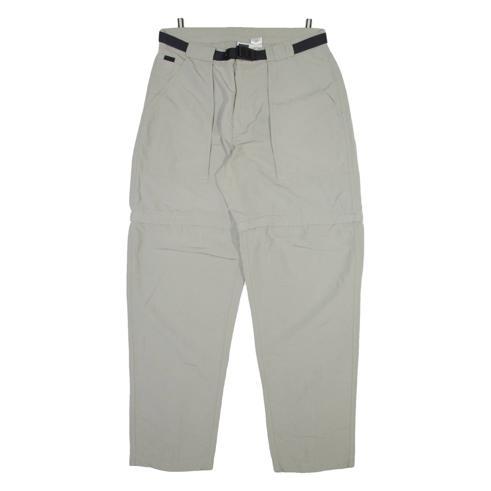 THE NORTH FACE Detachable Legs Mens Trousers Grey Relaxed Straight Nylon W30 L31