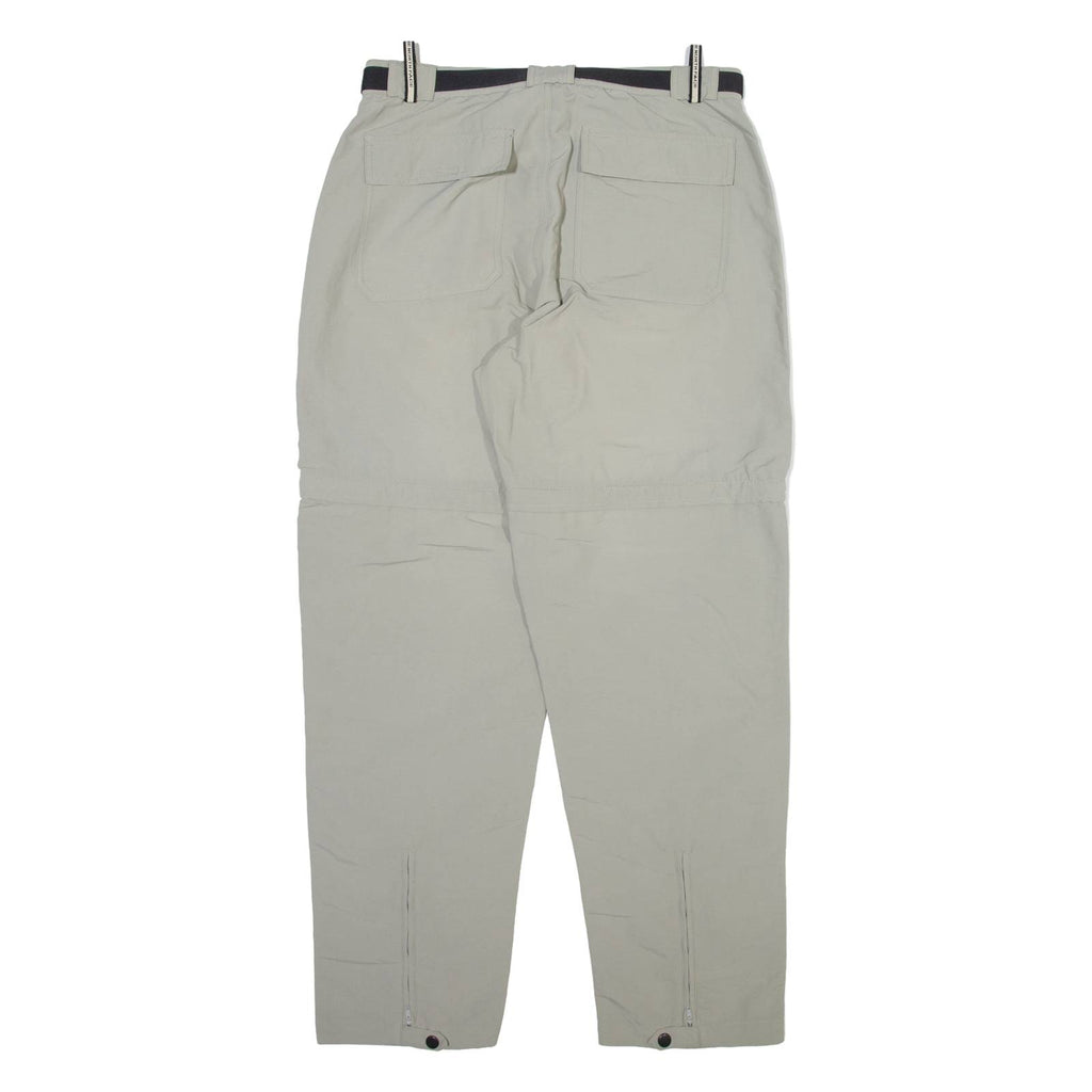 THE NORTH FACE Detachable Legs Mens Trousers Grey Relaxed Straight Nylon W30 L31