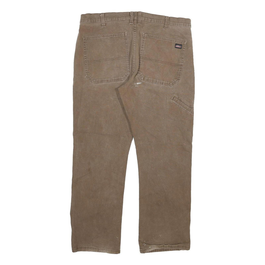 DICKIES Mens Jeans Beige Regular Straight Denim Medium W36 L30 Workwear Casual