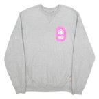 CARHARTT Mens Grey Sweatshirt S Crew Neck Cotton Blend Pullover Graphic Print