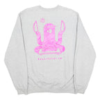 CARHARTT Mens Grey Sweatshirt S Crew Neck Cotton Blend Pullover Graphic Print