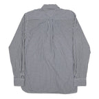 TOMMY HILFIGER Mens Black & White Check Shirt M Classic Cotton Button Long