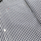 TOMMY HILFIGER Mens Black & White Check Shirt M Classic Cotton Button Long