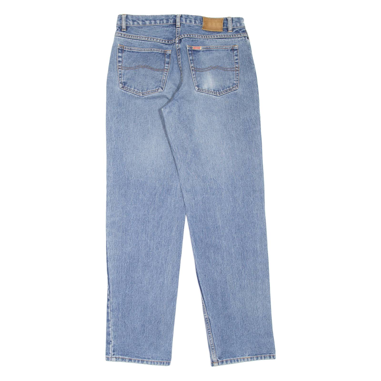 TEDDY'S Mens Jeans Blue Regular Tapered Stone Wash W31 L32