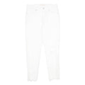 LEVI'S 721 High Rise Skinny Ankle Womens White Slim Skinny Denim W30 L27 Raw Hem