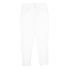 LEVI'S 721 High Rise Skinny Ankle Womens White Slim Skinny Denim W30 L27 Raw Hem