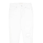 LEVI'S 721 High Rise Skinny Ankle Womens White Slim Skinny Denim W30 L27 Raw Hem