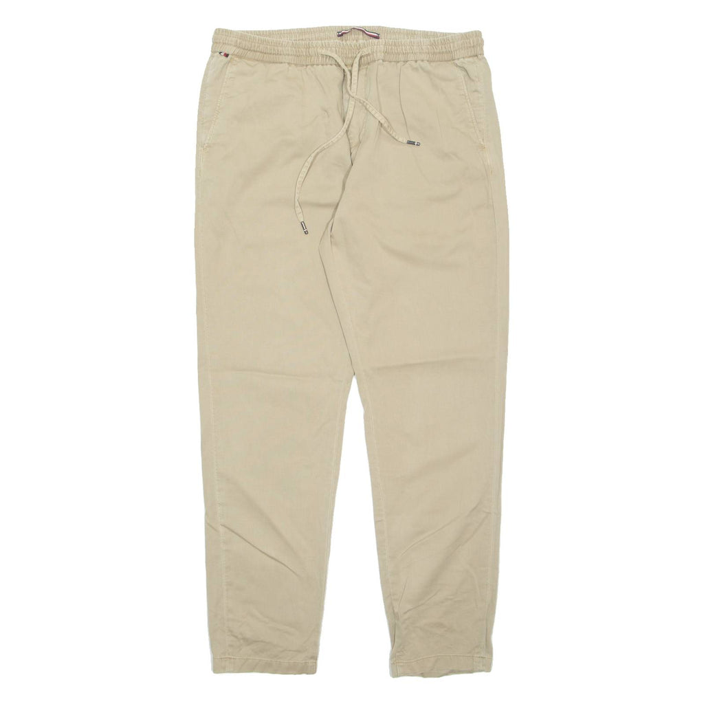 TOMMY HILFIGER Chino Mens Trousers Beige Regular Tapered W34 L32