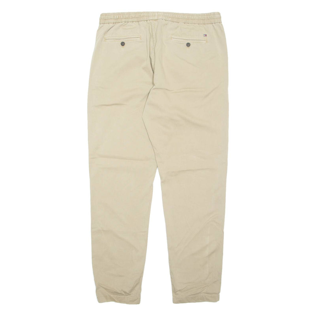 TOMMY HILFIGER Chino Mens Trousers Beige Regular Tapered W34 L32