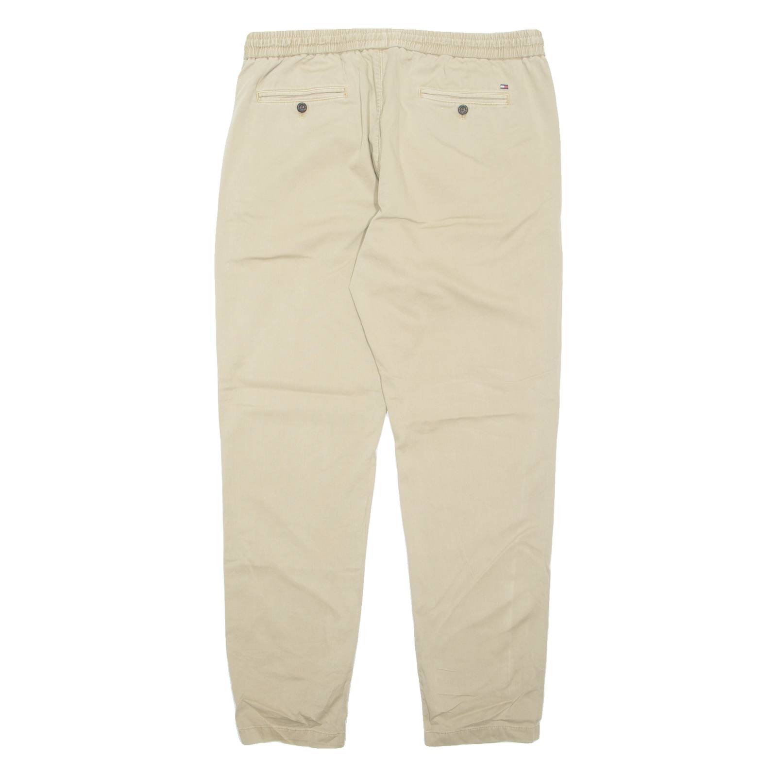 TOMMY HILFIGER Chino Mens Trousers Beige Regular Tapered W34 L32