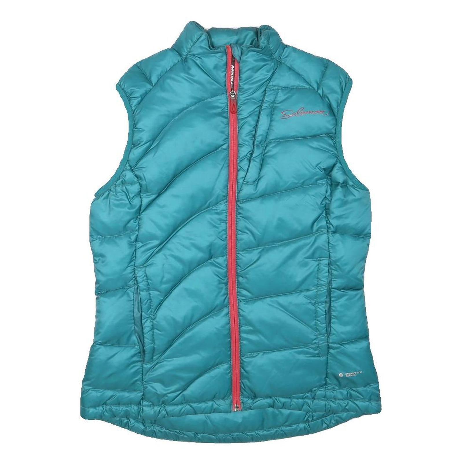 SALOMON Womens Teal Blue Puffer Jacket M Polyester Blend Quilted Zip Outdoor