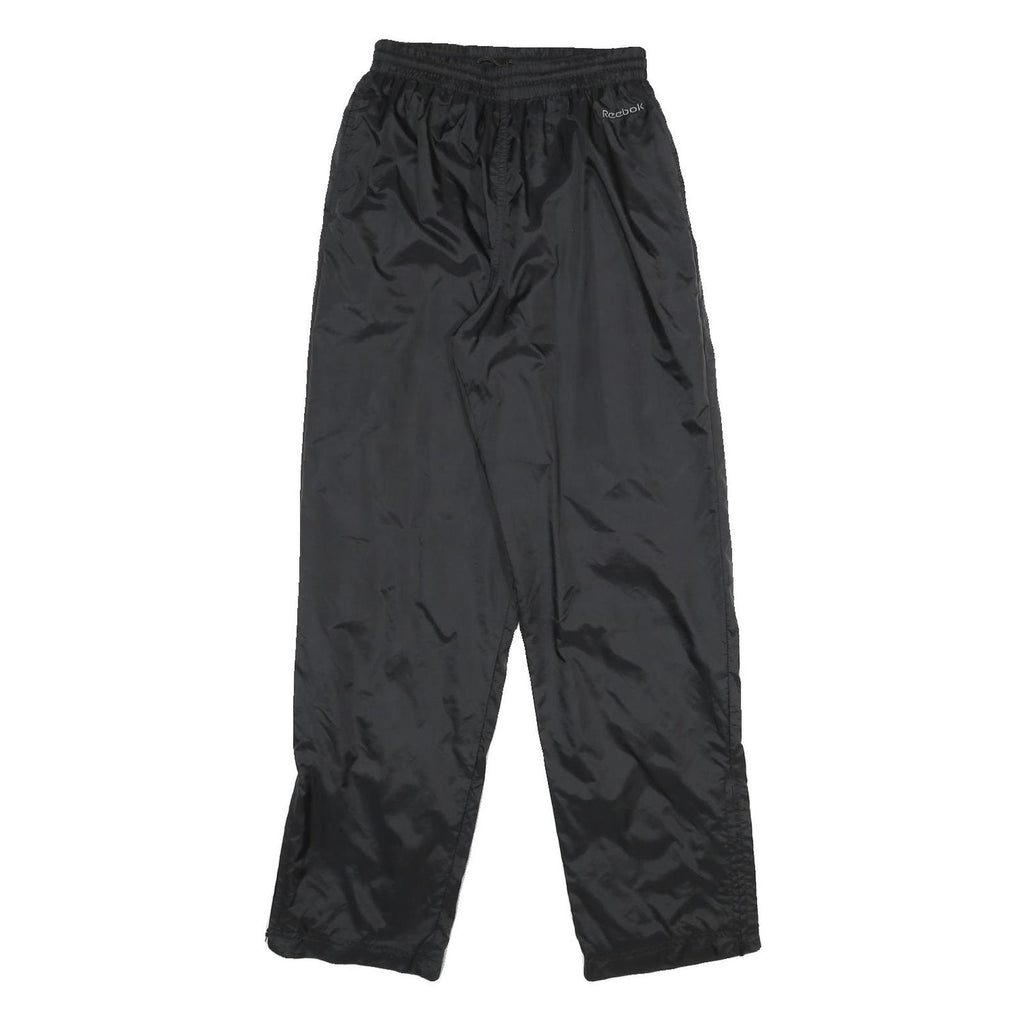 REEBOK Mens Joggers Black S W24 L29 Classic Straight Fit Lightweight Nylon