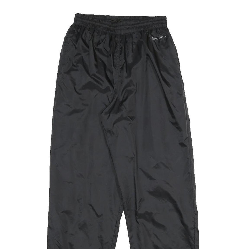 REEBOK Mens Joggers Black S W24 L29 Classic Straight Fit Lightweight Nylon