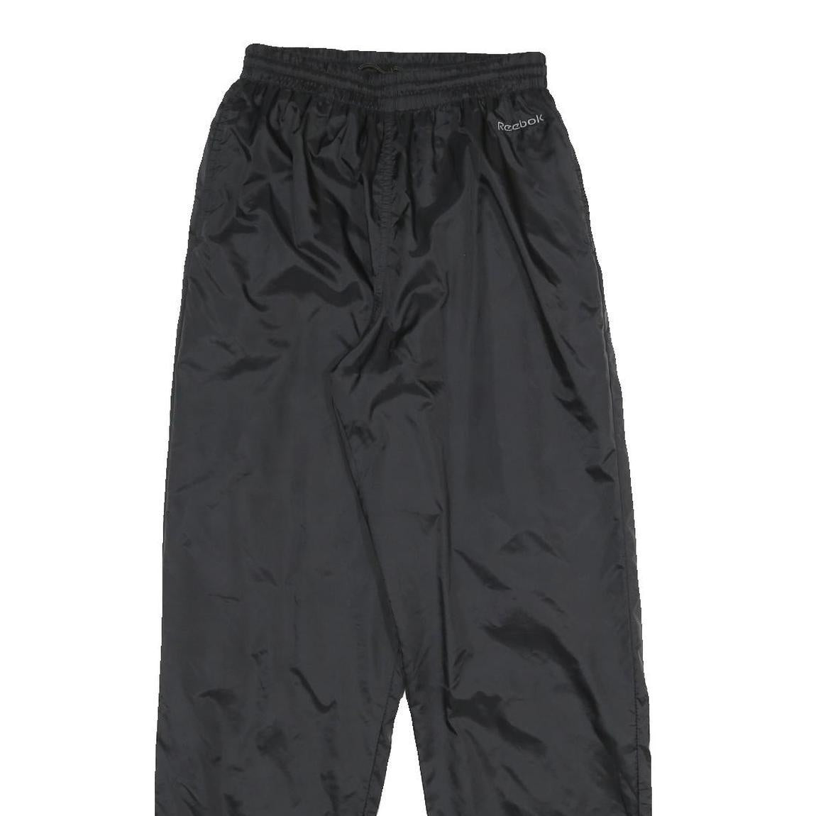 REEBOK Mens Joggers Black S W24 L29 Classic Straight Fit Lightweight Nylon