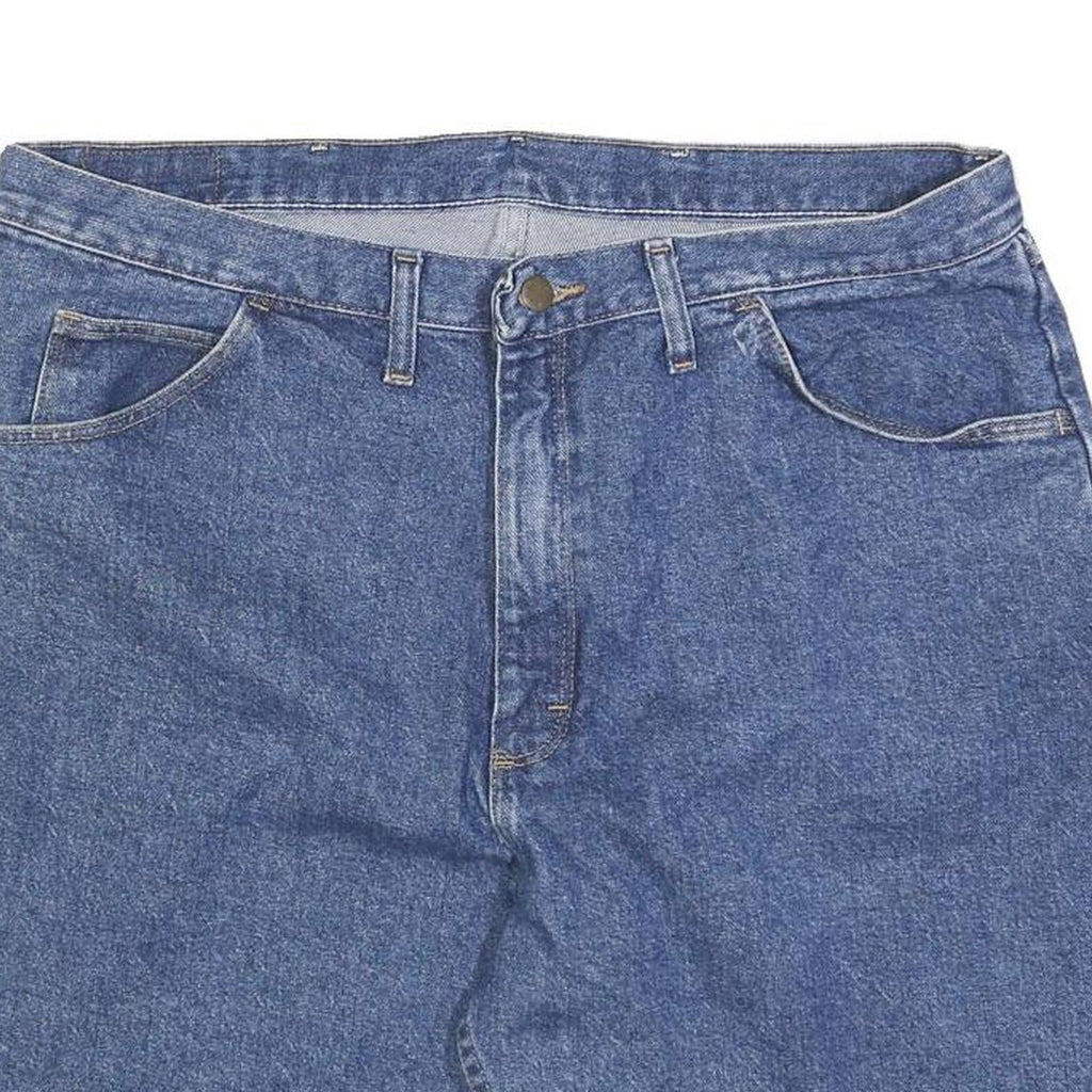 WRANGLER Mens Denim Blue Casual Shorts XL W38 Classic Cotton 5-Pocket Zip Fly