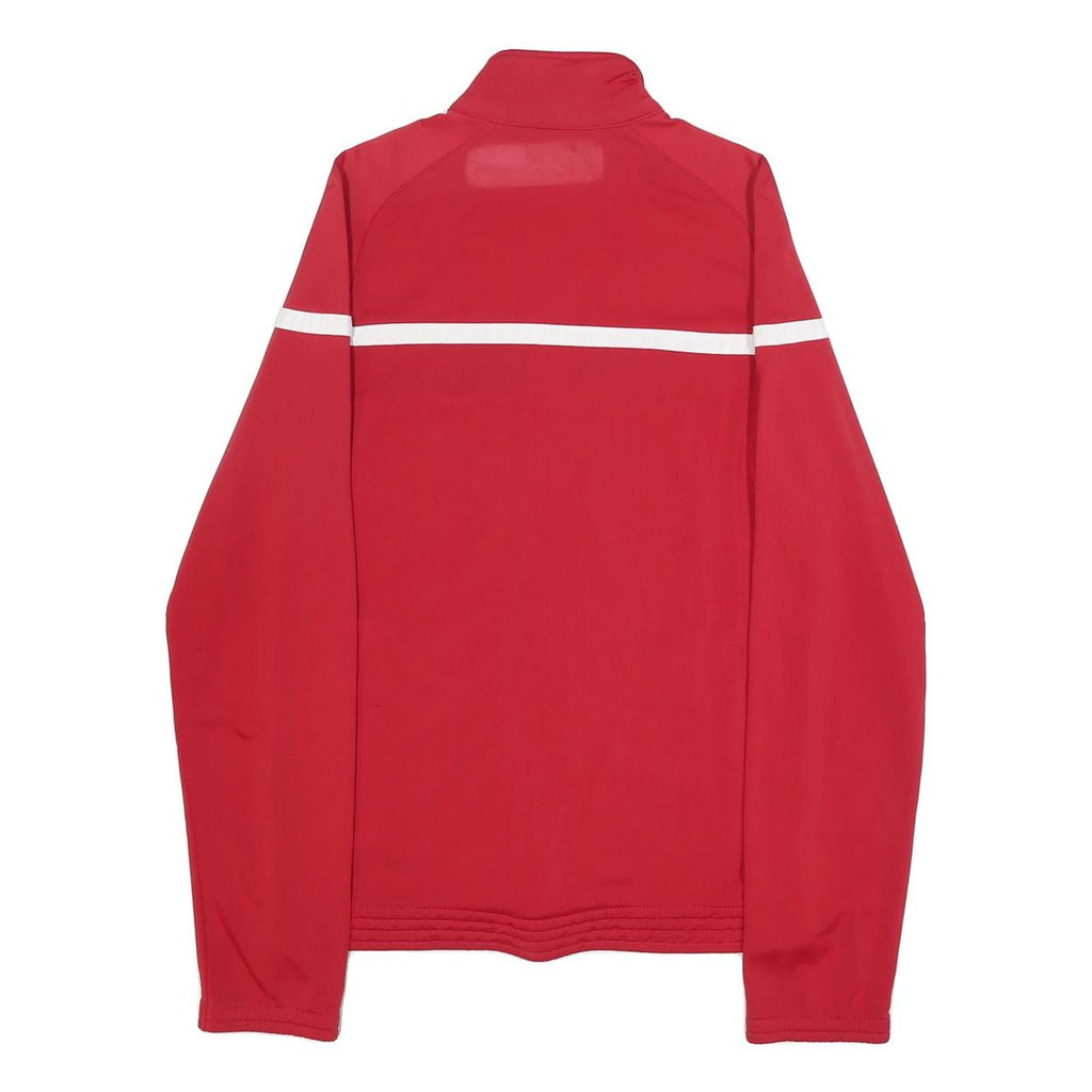 NIKE Mens Red & Navy Sporty Zip Polyester Jacket S Casual Trackwear