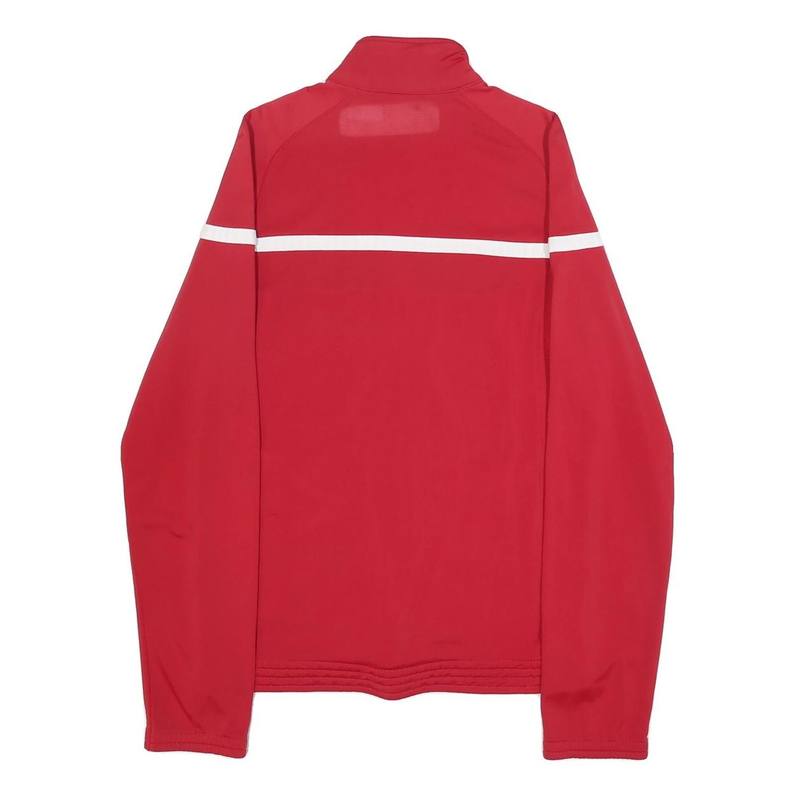 NIKE Mens Red & Navy Sporty Zip Polyester Jacket S Casual Trackwear