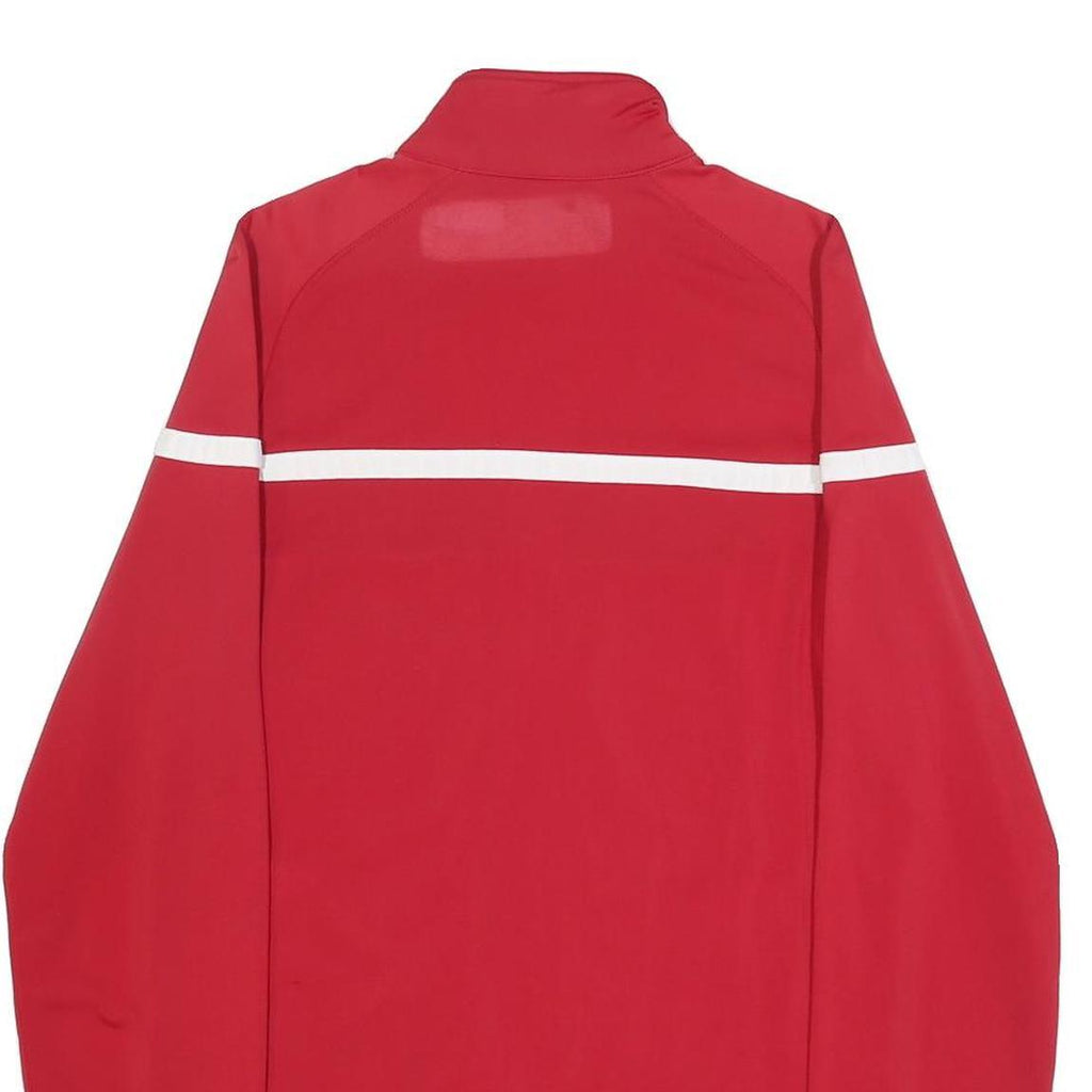 NIKE Mens Red & Navy Sporty Zip Polyester Jacket S Casual Trackwear