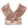 ZARA Womens Cropped Blouse Brown V-Neck M