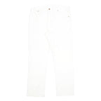 WRANGLER Mens White Regular Fit Straight Denim Jeans W38 L32 Classic Zip Closure