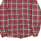 WRANGLER Mens Red & Black Checked Shirt Jacket S Cotton Blend Button Fastening