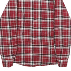 WRANGLER Mens Red & Black Checked Shirt Jacket S Cotton Blend Button Fastening