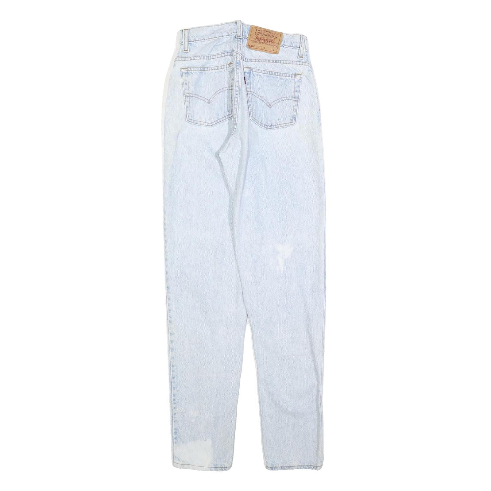 LEVI'S 550 Tapered Womens Jeans Blue Relaxed Cotton Light W25 L32 Classic Fit