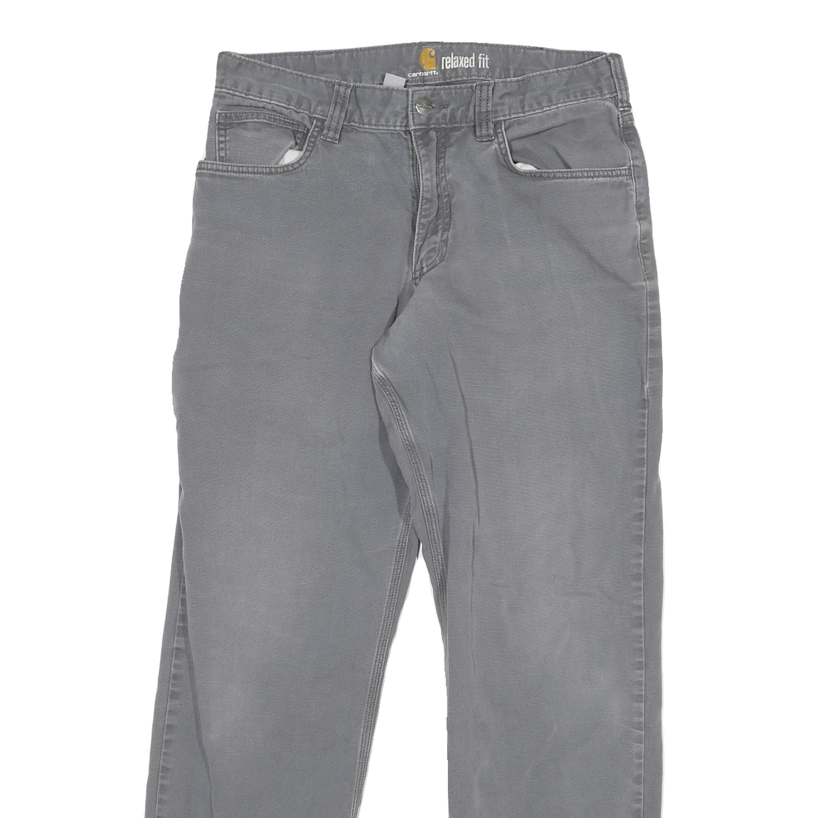 CARHARTT Mens Grey Relaxed Straight Denim Medium Wash W30 L29 Durable Workwear