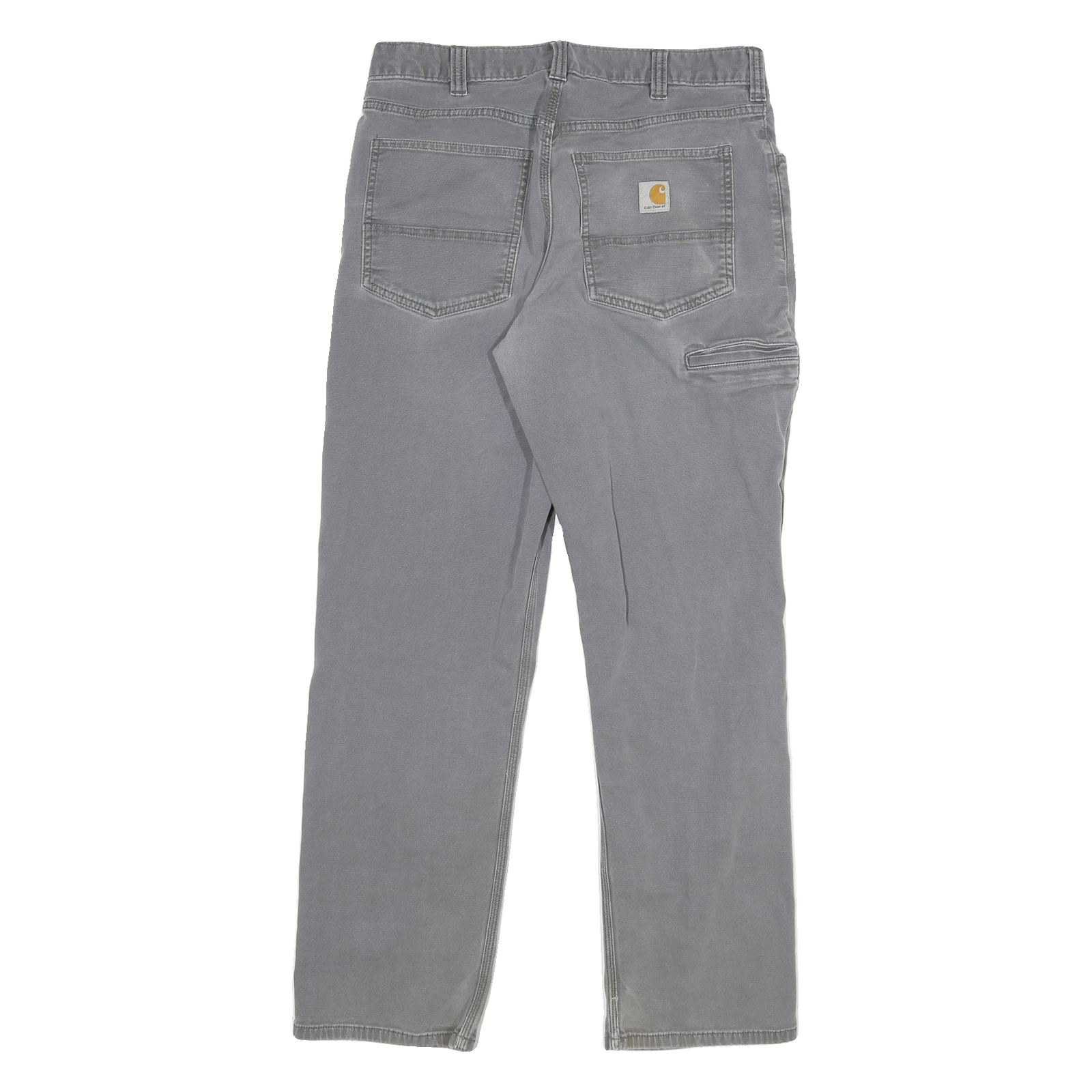 CARHARTT Mens Grey Relaxed Straight Denim Medium Wash W30 L29 Durable Workwear