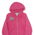 NIKE Womens Pink Hoodie M Womens Marathon Zip Up Athletic Casual