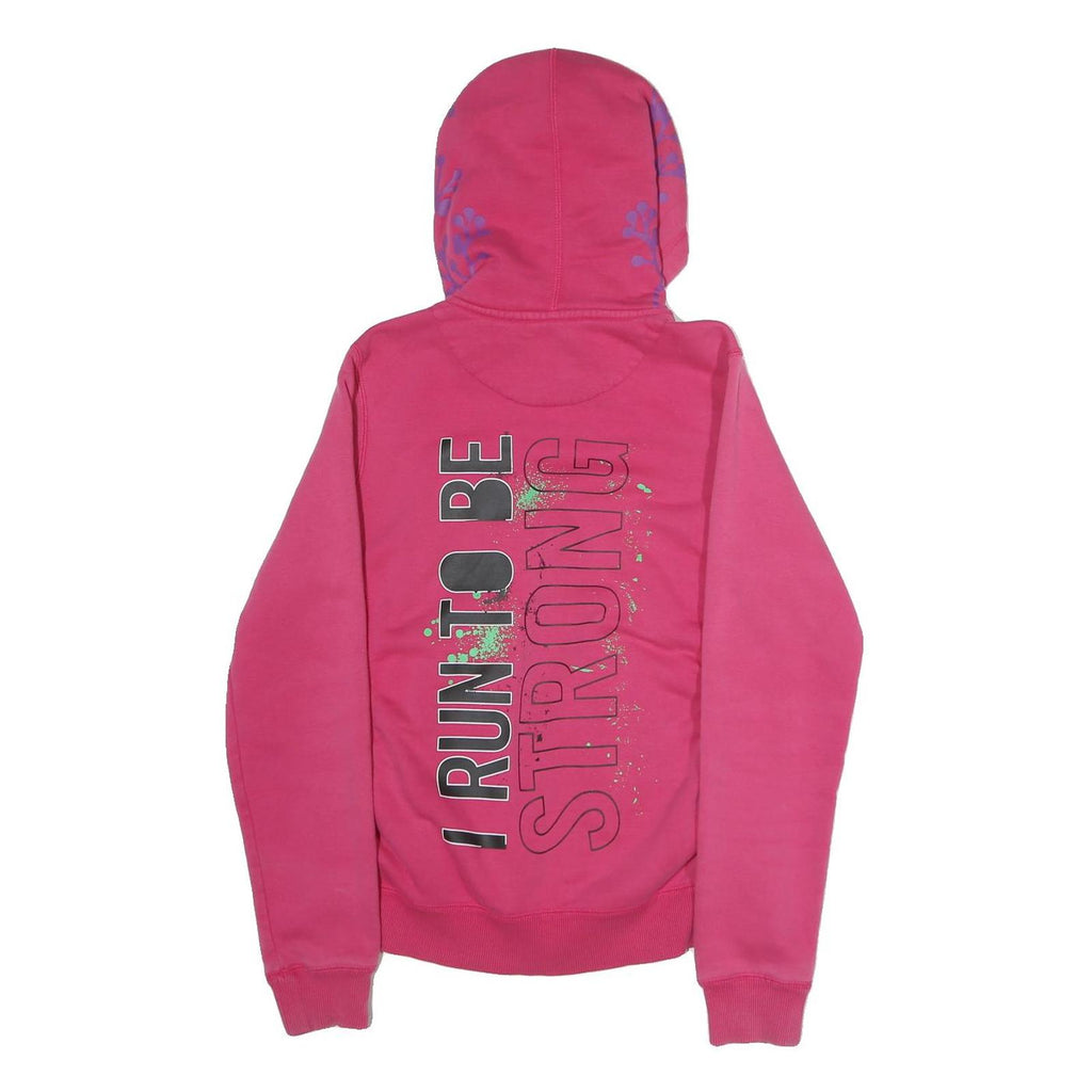 NIKE Womens Pink Hoodie M Womens Marathon Zip Up Athletic Casual