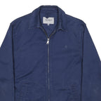 CARHARTT WIP Mens Blue Jacket XS Cotton Plain Zip Classic Casual Skate