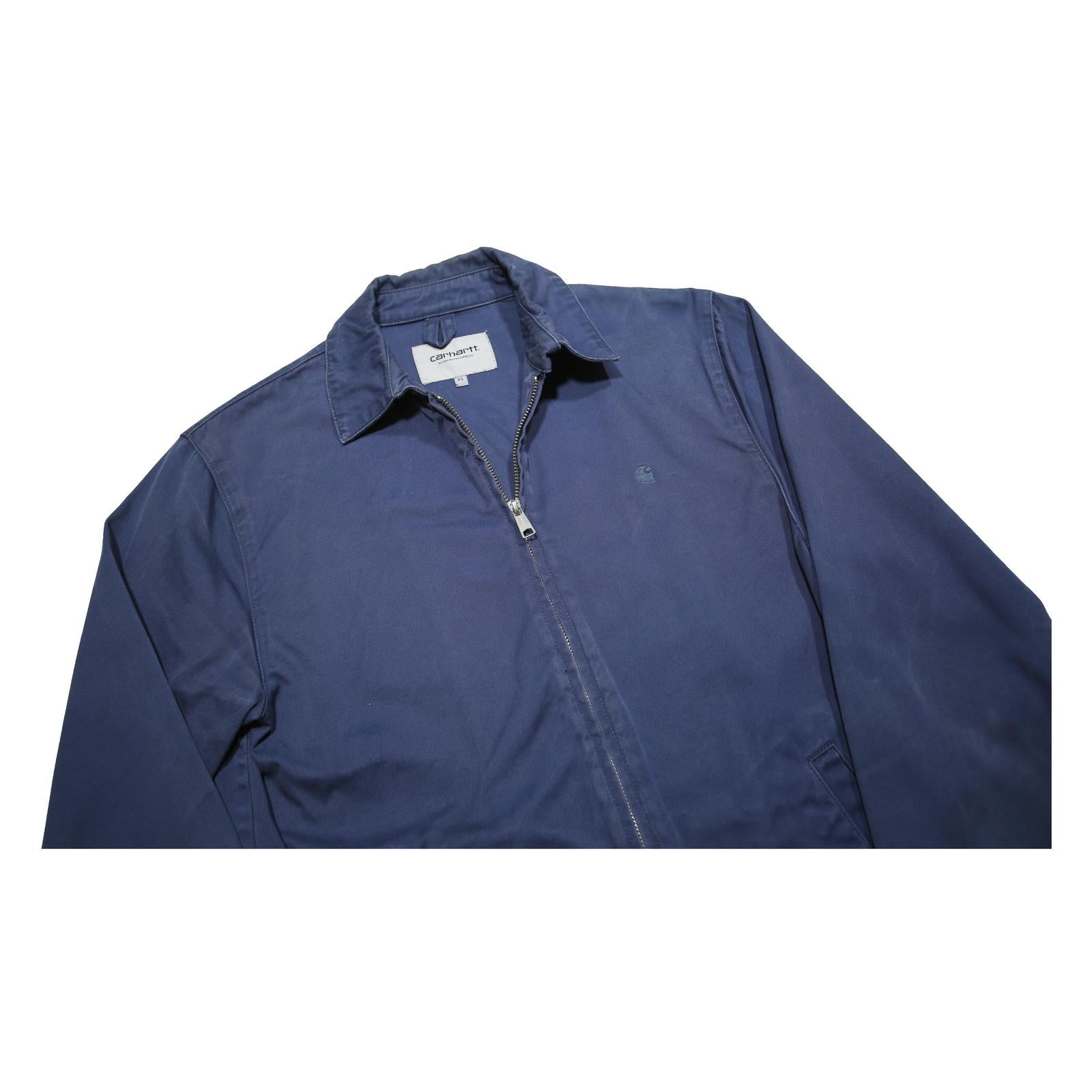 CARHARTT WIP Mens Blue Jacket XS Cotton Plain Zip Classic Casual Skate