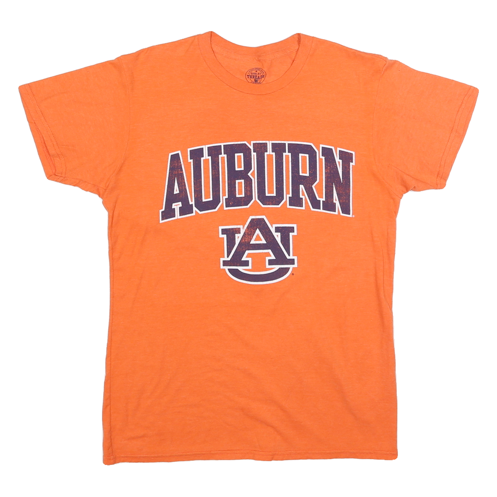 RIVALRY THREADS Womens Orange Auburn Graphic T-Shirt M Short Sleeve Crew Neck
