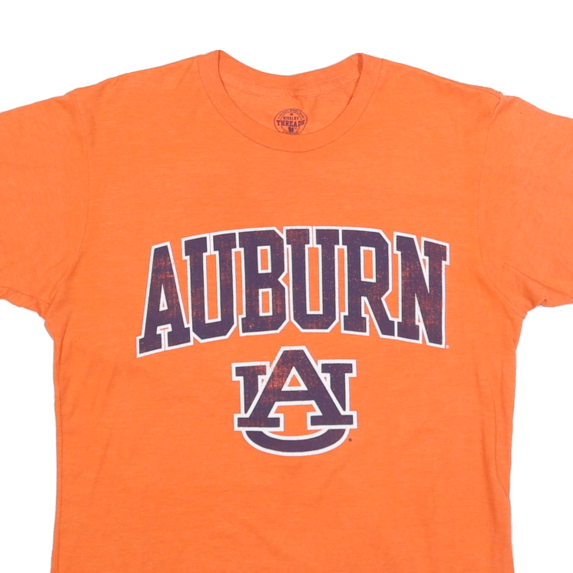 RIVALRY THREADS Womens Orange Auburn Graphic T-Shirt M Short Sleeve Crew Neck