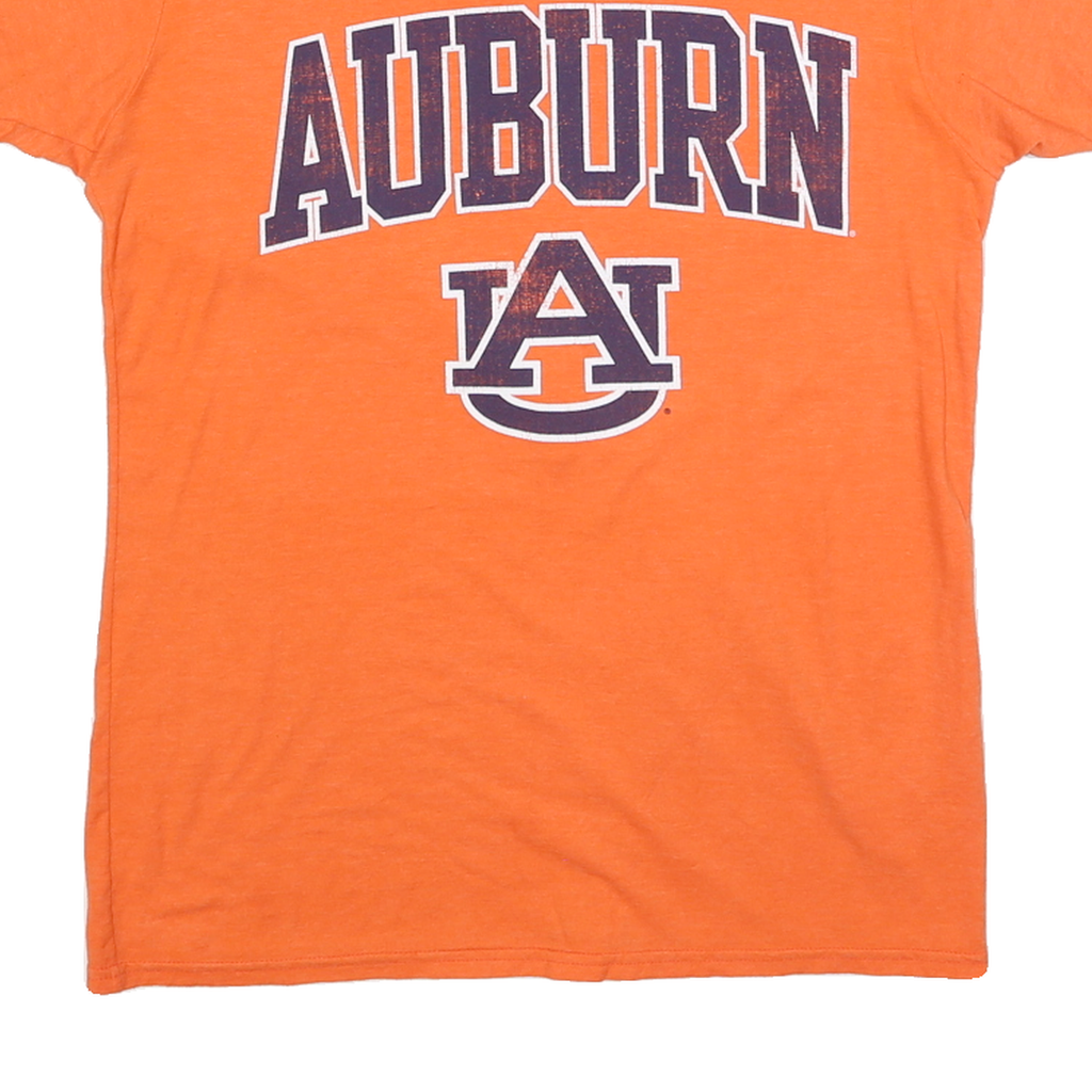 RIVALRY THREADS Womens Orange Auburn Graphic T-Shirt M Short Sleeve Crew Neck