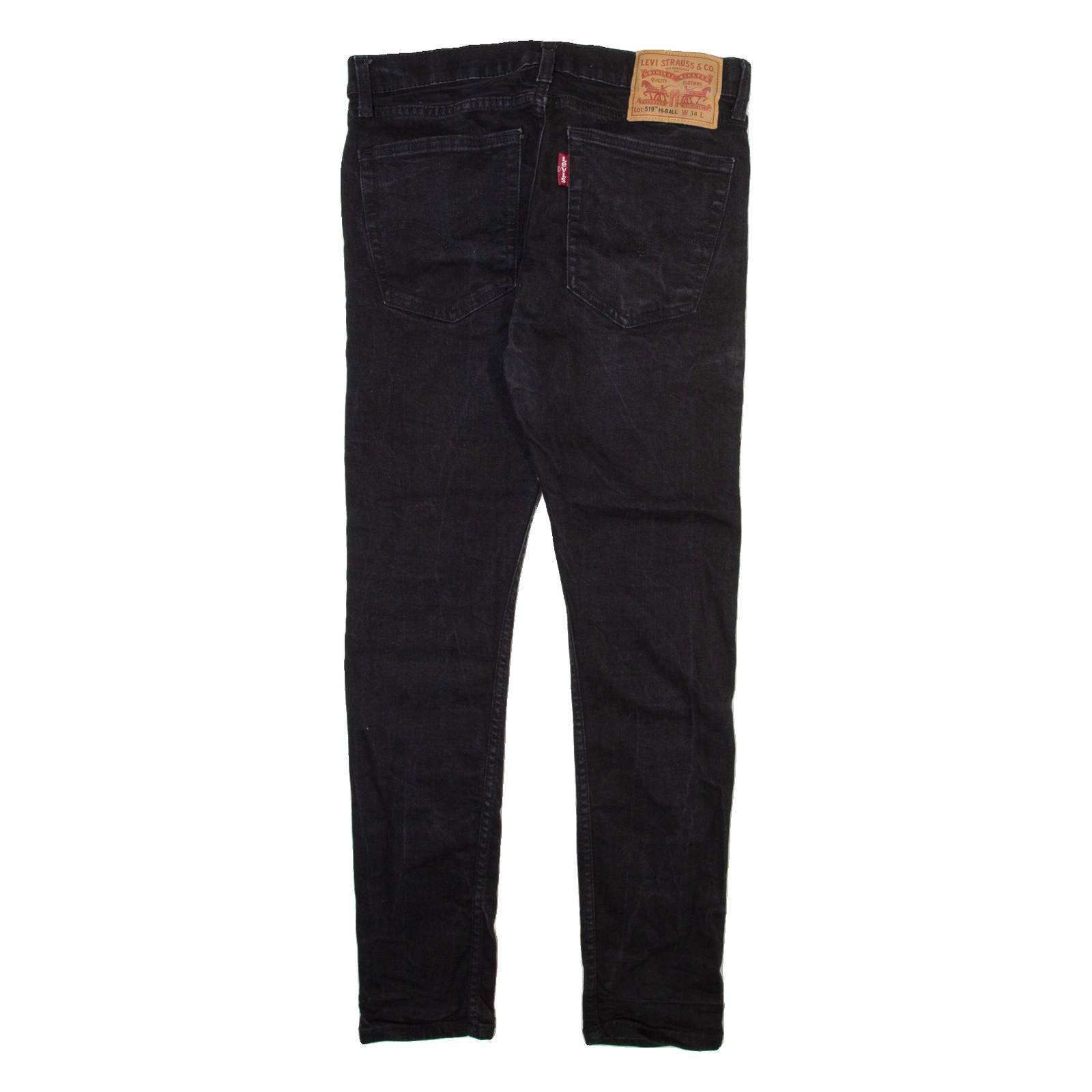 LEVI'S 519 Jeans Hi-ball Mens Black Slim Skinny W31 L29