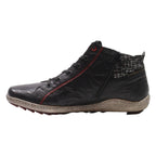 REMONTE High Top Trainers Black Leather Mens UK 9