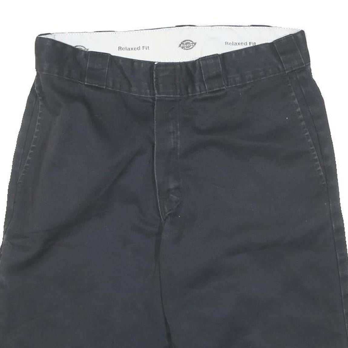 DICKIES Mens Shorts Black Relaxed Fit L W30 Workwear Cotton Blend Casual
