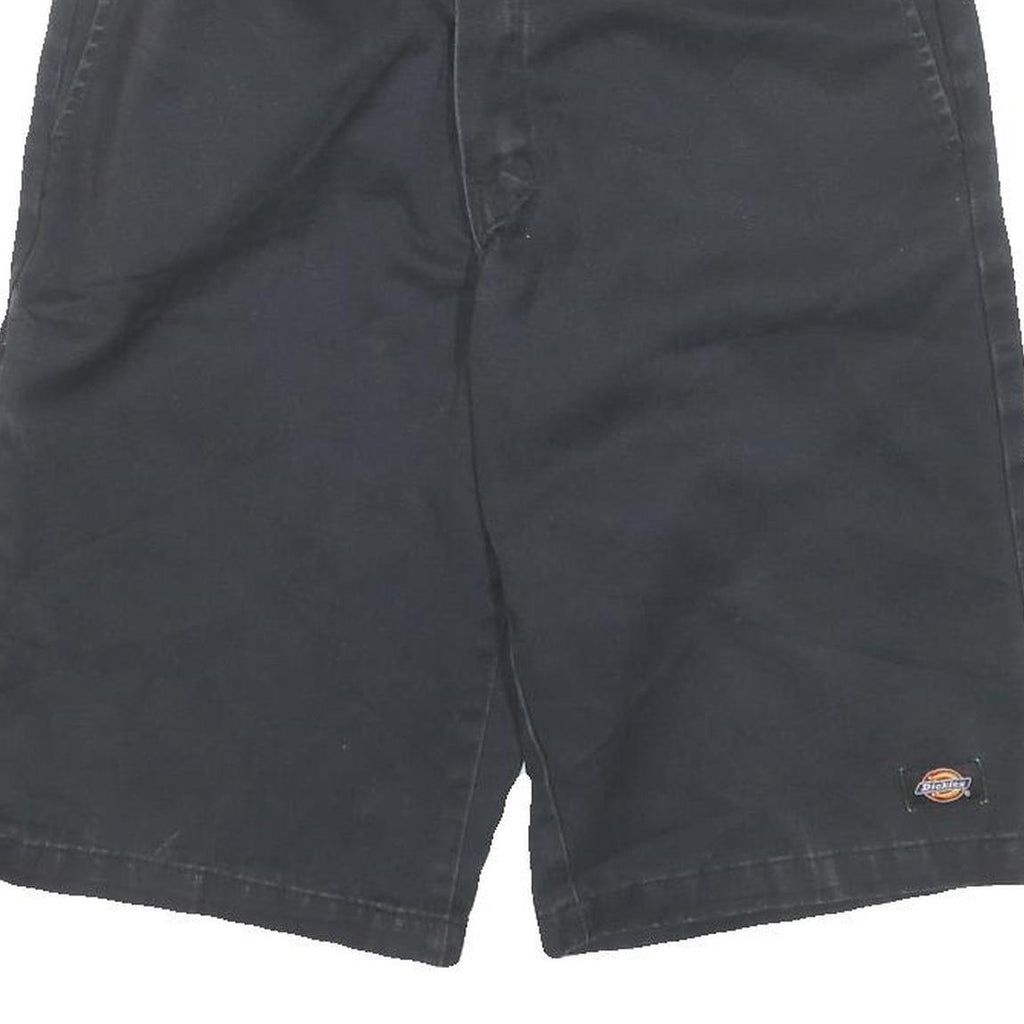 DICKIES Mens Shorts Black Relaxed Fit L W30 Workwear Cotton Blend Casual