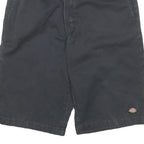 DICKIES Mens Shorts Black Relaxed Fit L W30 Workwear Cotton Blend Casual
