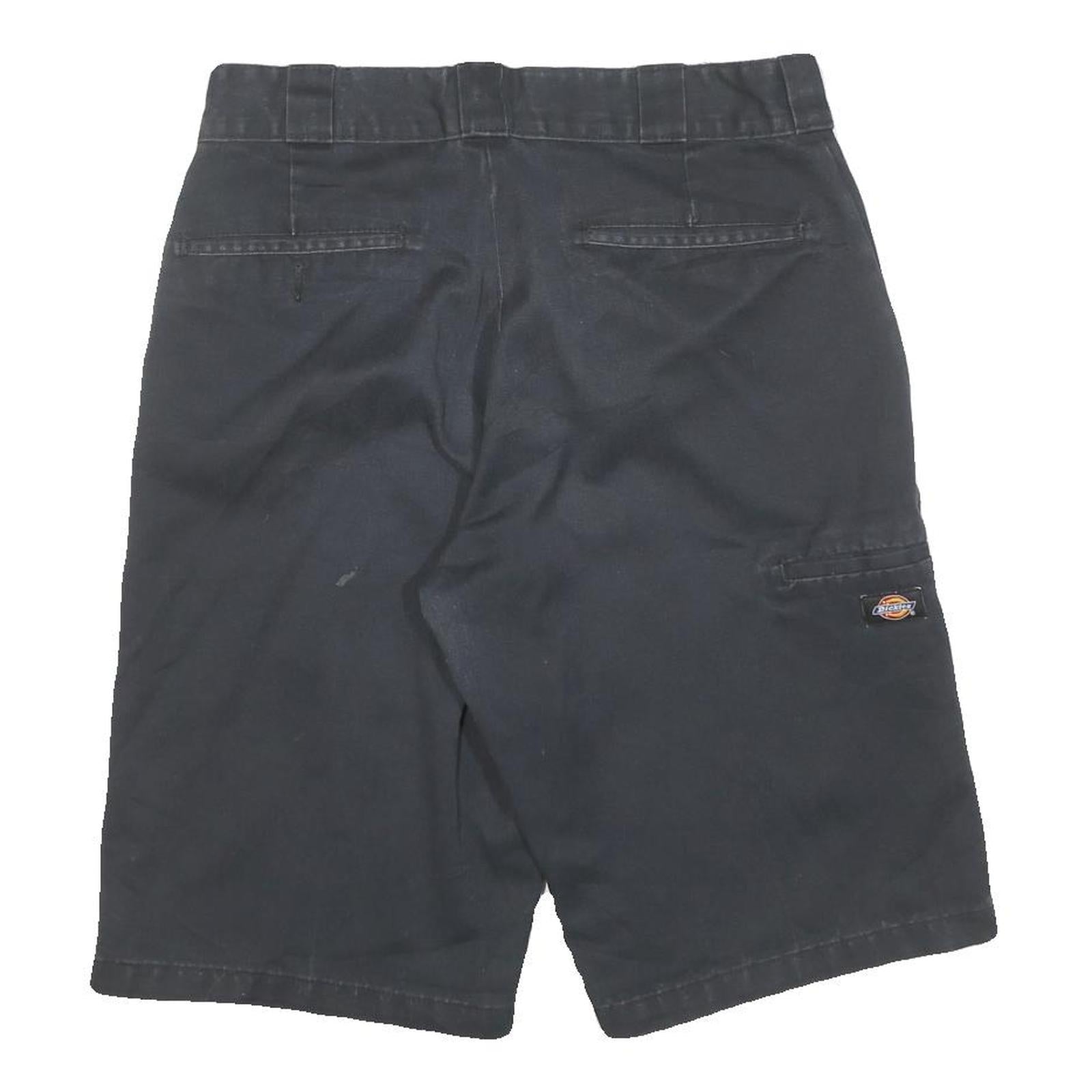 DICKIES Mens Shorts Black Relaxed Fit L W30 Workwear Cotton Blend Casual