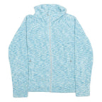 CALVIN KLEIN PERFORMANCE Womens Blue White Heathered Jacket L Polyester Zip