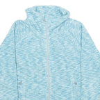 CALVIN KLEIN PERFORMANCE Womens Blue White Heathered Jacket L Polyester Zip