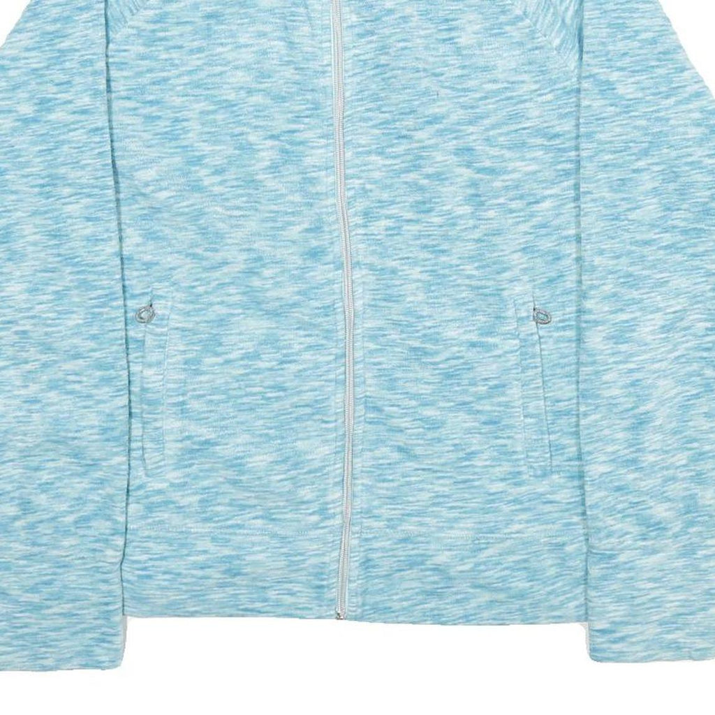 CALVIN KLEIN PERFORMANCE Womens Blue White Heathered Jacket L Polyester Zip