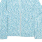 CALVIN KLEIN PERFORMANCE Womens Blue White Heathered Jacket L Polyester Zip
