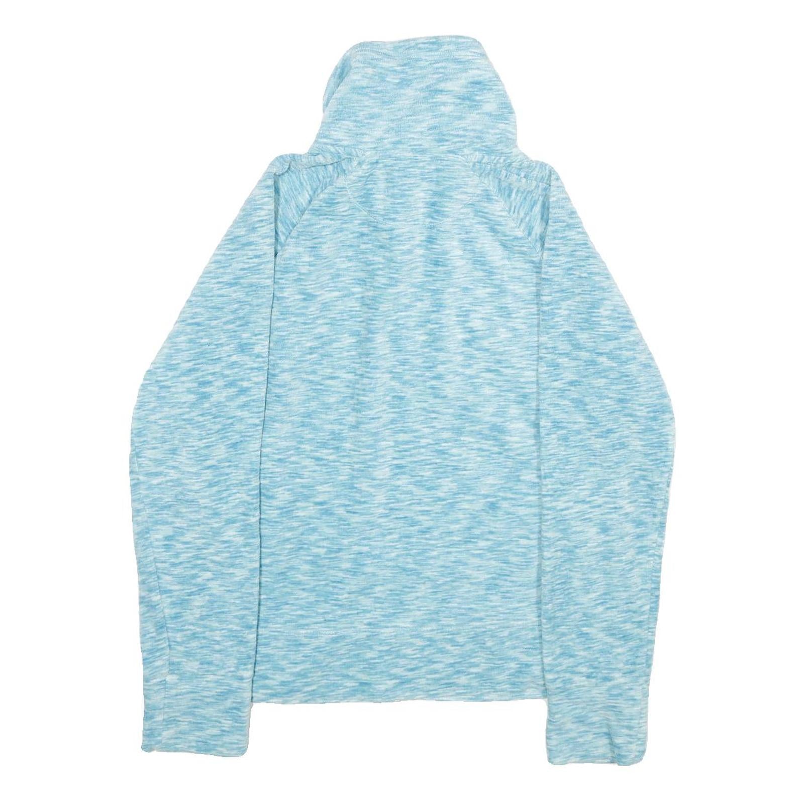 CALVIN KLEIN PERFORMANCE Womens Blue White Heathered Jacket L Polyester Zip