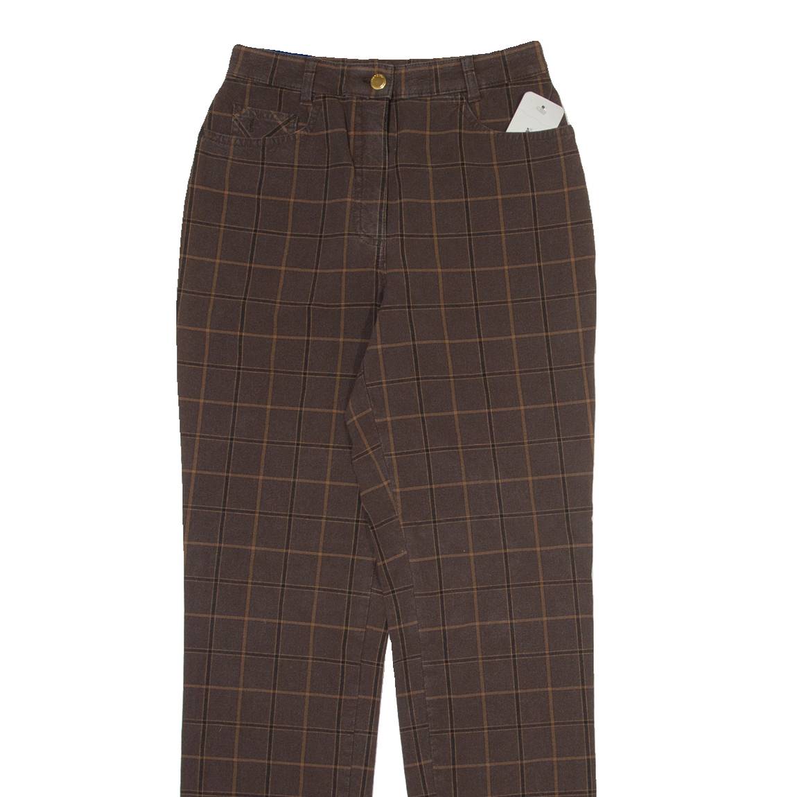 GARDEUR Womens Trousers Brown Slim Straight W24 L30